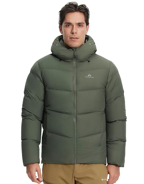 Pioneer Camp Herren Steppjacke Winter Daunenjacke 90% Entendaunen Warm Atmungsaktiv Winddi