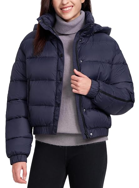 Pioneer Camp Damen Winterjacke Puffer 3/4 Jack Mitteldick Cropped Jacket Kurz Wasserabweis