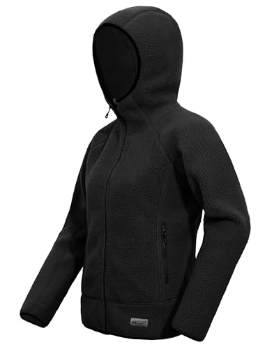 Pioneer Camp Damen Outdoor Fleecejacke mit Kapuze, Dreifach Isoliert, Seitentaschen, Dehnb