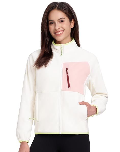 Pioneer Camp Fleecejacke Damen Outdoor Herbst Warme Sweatjacke mit Taschen Damenjacke mit 
