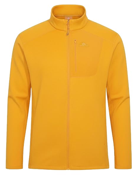 Herren Leichte Fleecejacke, Outdoorjacke Sweatjacke mit Full Zip(ORN,L)