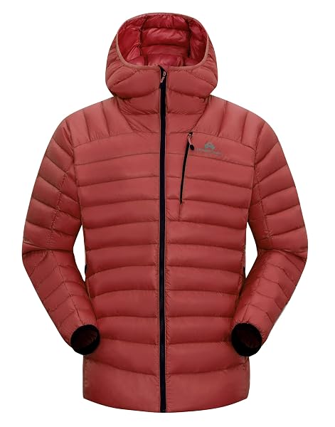 Pioneer Camp Herren Daunenjacke Outdoor 850FP 90% Daunenanteil Wasserdicht Graues K-Futter