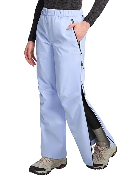 Pioneer Camp Damen Regenhose Wasserdicht 20000 mm, Atmungsaktiv 7000 g/m², 3L Verklebt 75D
