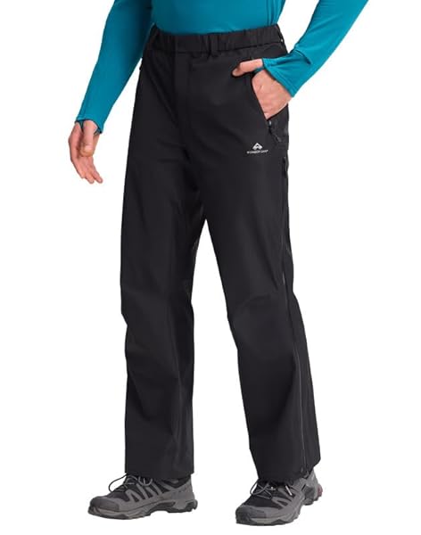 Pioneer Camp Fahrrad Regenhose Herren 20000mm Atmungsaktiv 3L Verschweißt Radhose Wasserdi