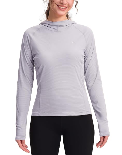 Pioneer Camp Damen Wandershirt mit Kapuze, Ultraleichtes Funktionsshirt