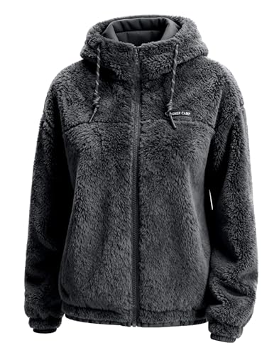 Pioneer Camp Damen Fleecejacke mit Kapuze Beidseitig Tragbar