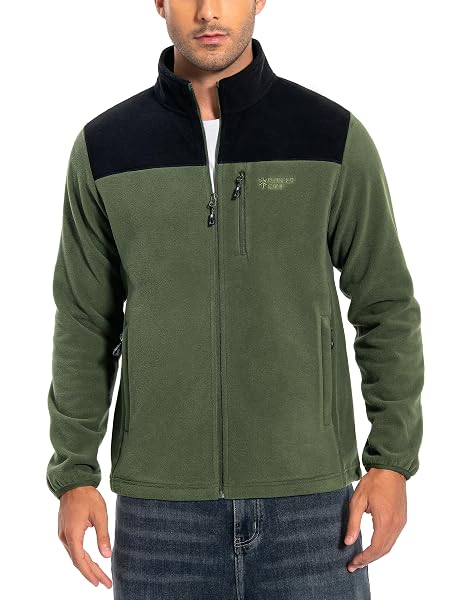 Pioneer Camp Herren Fleecejacke Full Zip Outdoor Polar Leicht Winddicht Jacke mit Reißvers