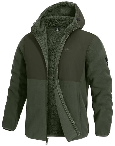 Pioneer Camp Herren Winter Hoodie mit Kapuze und Sherpa-Fleece